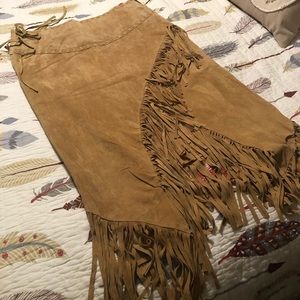 Scully suede Fringe skirt